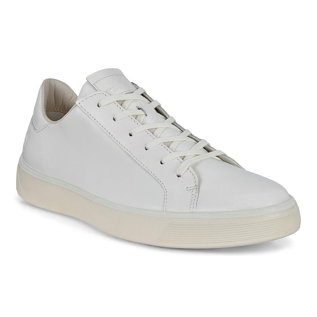 Baskets Ecco Street Tray Homme Blanche 4532-ATYJK